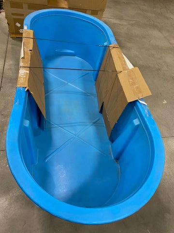 Poly Curing Tank, 3 X 2 X 8 FT (W x D x L) Round-Ends